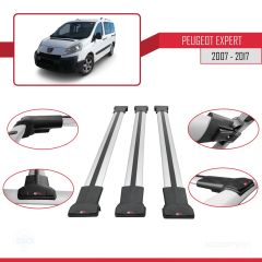 Peugeot Expert 2007-2017 Arası ile uyumlu FLY Model Ara Atkı Tavan Barı GRİ 3 ADET BAR