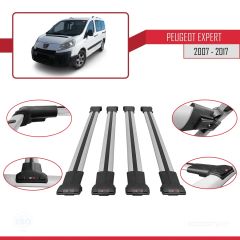 Peugeot Expert 2007-2017 Arası ile uyumlu FLY Model Ara Atkı Tavan Barı GRİ 4 ADET BAR