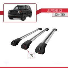 Jeep Renegade 2014 ve Sonrası ile uyumlu ACE-1 Ara Atkı Tavan Barı GRİ 3 ADET BAR