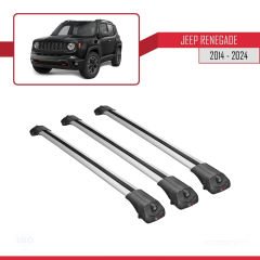 Jeep Renegade 2014 ve Sonrası ile uyumlu ACE-1 Ara Atkı Tavan Barı GRİ 3 ADET BAR