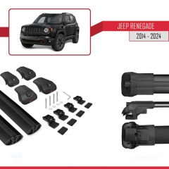 Jeep Renegade 2014 ve Sonrası ile uyumlu ACE-1 Ara Atkı Tavan Barı SİYAH