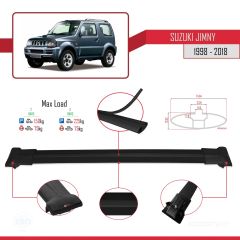 Suzuki Jimny 1998-2018 Arası ile uyumlu FLY Model Ara Atkı Tavan Barı SİYAH