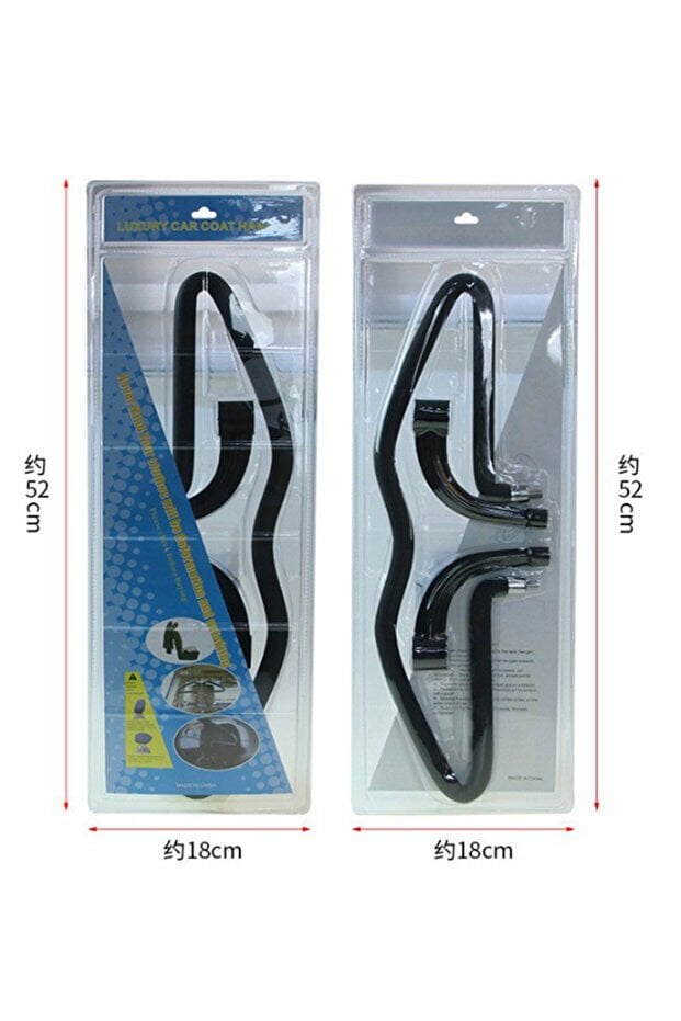 Oto Koltuk Arkası Elbise Askısı Metal Krom