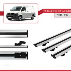 Volkswagen Transporter (T5) 2003-2015 Arası ile uyumlu Basic Model Ara Atkı Tavan Barı GRİ 3 ADET