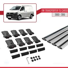 Volkswagen Transporter (T5) 2003-2015 Arası ile uyumlu FLY Model Ara Atkı Tavan Barı GRİ 4 ADET BAR