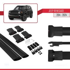 Jeep Renegade 2014 ve Sonrası ile Uyumlu FLY Model Ara Atkı Tavan Barı SİYAH