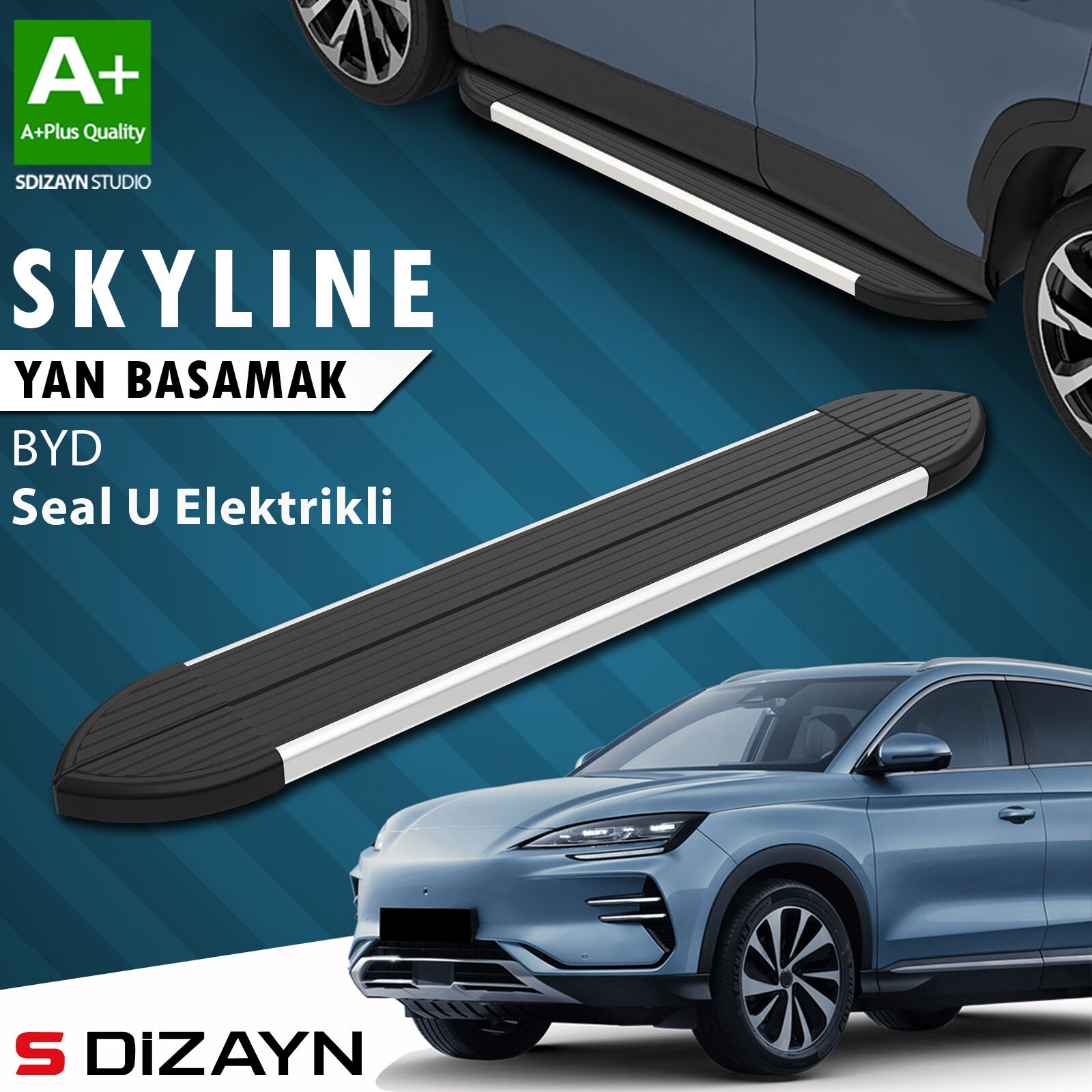 S-Dizayn BYD Seal U Elektrikli Skyline Aluminyum Yan Basamak 193 Cm 2022 Üzeri A+ Kalite