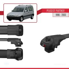 Peugeot Partner 1996-2003 Arası ile uyumlu ACE-1 Ara Atkı Tavan Barı SİYAH 4 ADET BAR