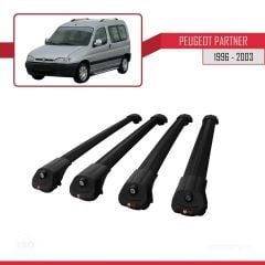 Peugeot Partner 1996-2003 Arası ile uyumlu ACE-1 Ara Atkı Tavan Barı SİYAH 4 ADET BAR