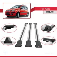 Fiat Panda 2003-2012 Arası ile Uyumlu FLY Model Ara Atkı Tavan Barı GRİ 3 ADET BAR