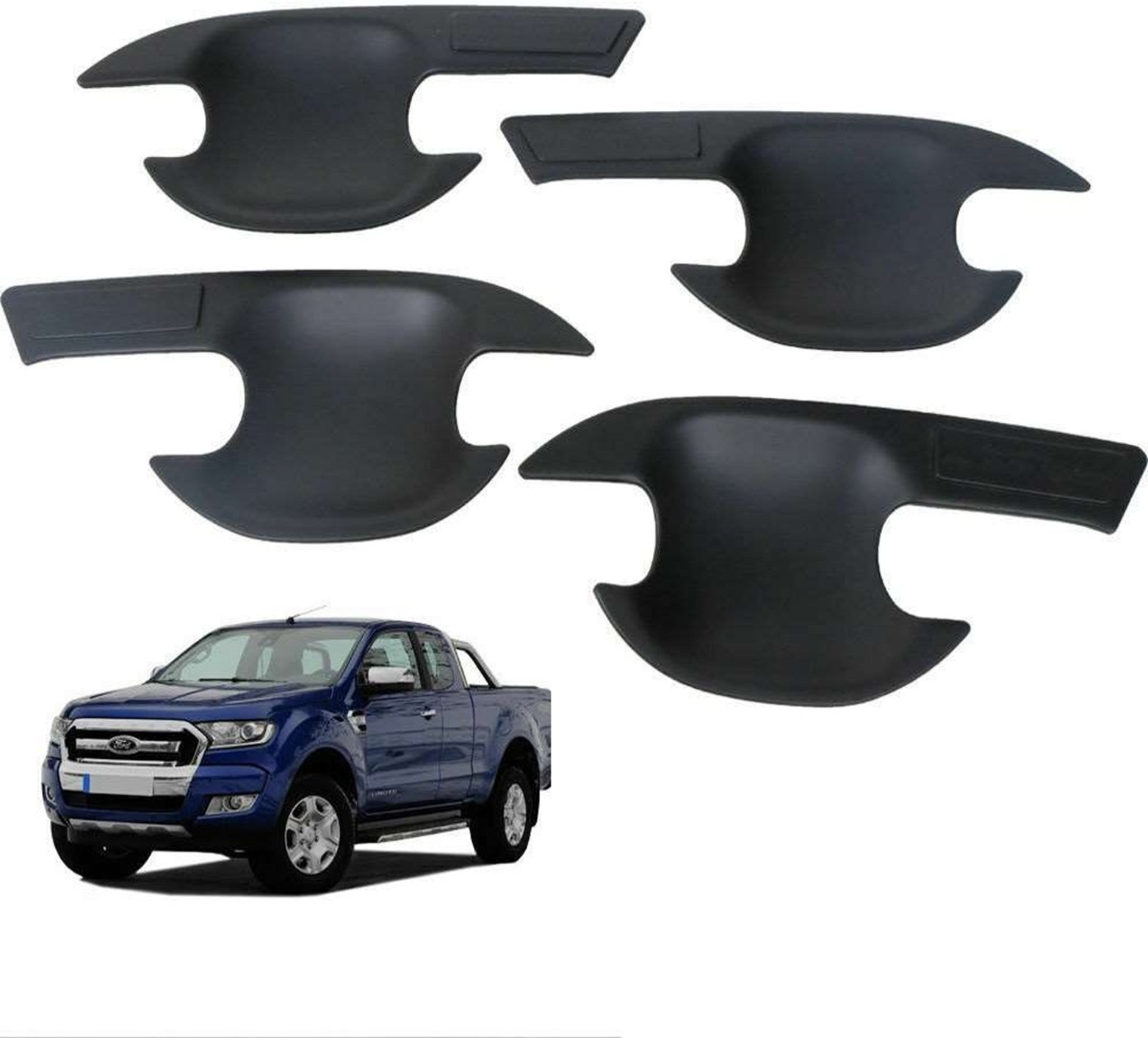 Ford Ranger Uyumlu 2012 Sonrası Dış Kapı Kolu İç Kaplama ABS Siyah Parça