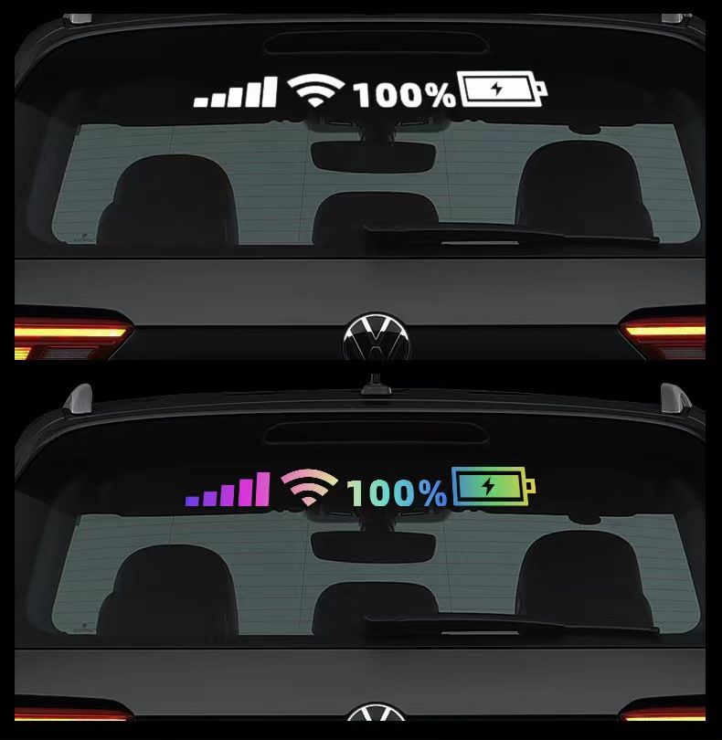 Şarj-wifi göstergeli sticker beyaz 45*5 cm / YACI126