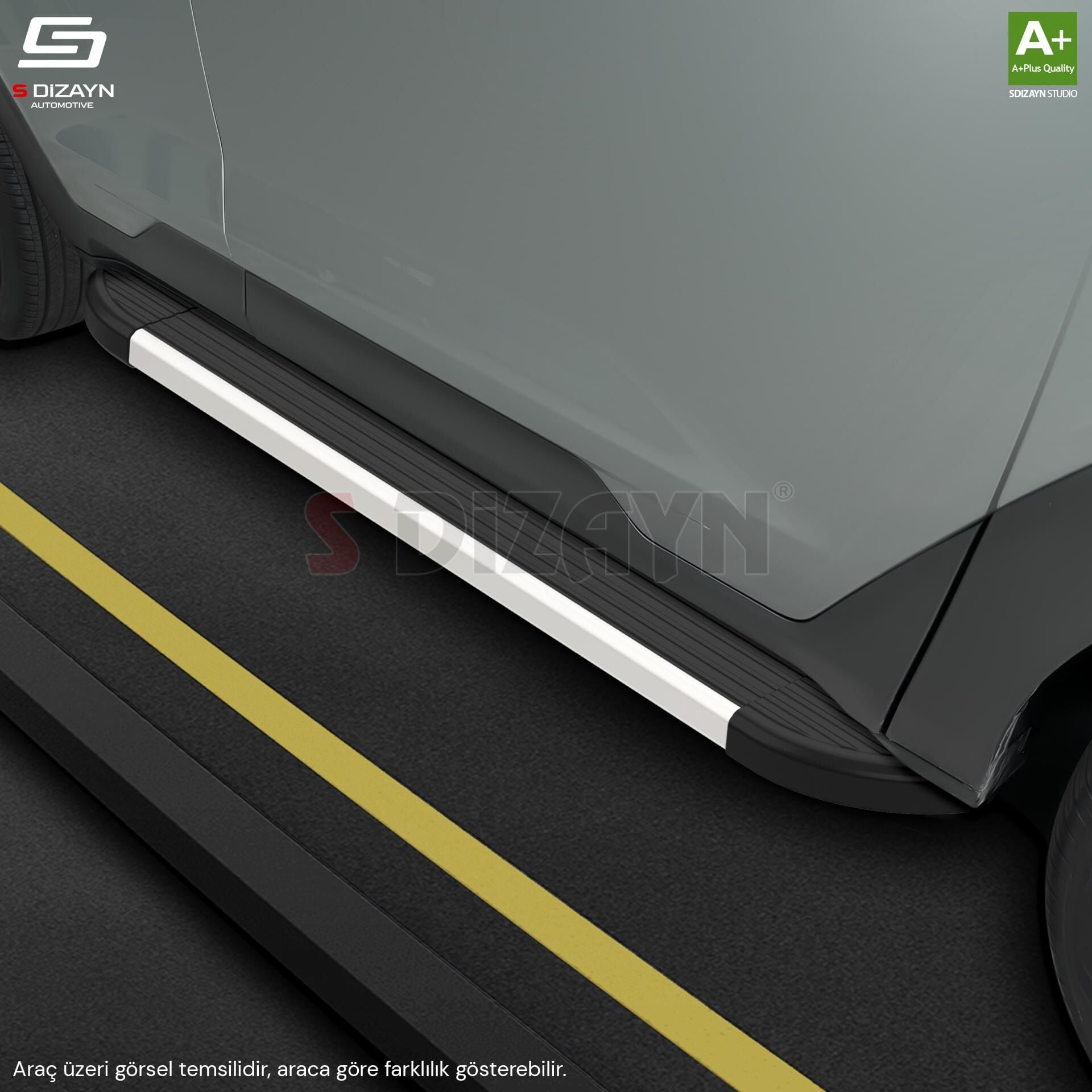 S-Dizayn Opel Grandland X 2 Hybrid Skyline Aluminyum Yan Basamak 183 Cm 2024 Üzeri A+ Kalite