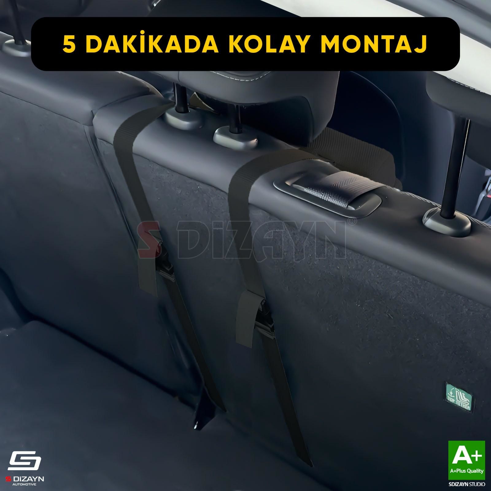 S-Dizayn Universal Arka Koltuk Kol Dayama Kolçak Siyah A+ Kalite