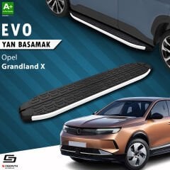 S-Dizayn Opel Grandland X 2 Hybrid Evo Aluminyum Yan Basamak 183 Cm 2024 Üzeri A+ Kalite