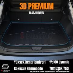 S-Dizayn VW T-Roc 3D Pro Bagaj Havuzu Üst Bagaj 2019 Üzeri A+ Kalite