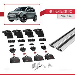 Fiat Panda Cross 2014 ve Sonrası ile uyumlu ACE-2 Ara Atkı Tavan Barı GRİ