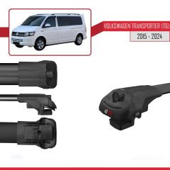 Volkswagen Transporter (T6) 2015 ve Sonrası ile uyumlu ACE-1 Ara Atkı Tavan Barı SİYAH 4 ADET BAR