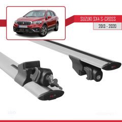 Suzuki SX4 S-Cross 2013-2020 Arası ile uyumlu HOOK Model Anahtar Kilitli Ara Atkı Tavan Barı GRİ