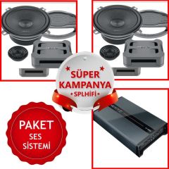 Hertz Ck Uyumlu 130 2 Tk 13 Cm Mid Takımı Hertz H 604 4 Kanal Amfi