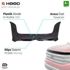 S-Dizayn Opel Uyumlu Combo ABS Plastik Kaput Rüzgarlığı 2011-2017 A+Kalite Parça