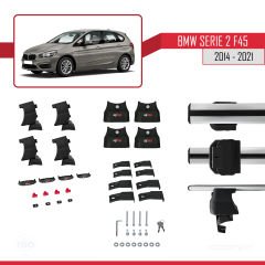 BMW 2 Serisi (F45) Active Tourer 2014-2021 Arası ile uyumlu ACE-4 Ara Atkı Tavan Barı GRİ