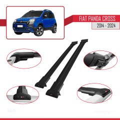 Fiat Panda Cross 2014 ve Sonrası ile uyumlu FLY Model Ara Atkı Tavan Barı SİYAH