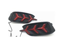 Honda Civic Uyumlu Fc5 2016-2020 Arka Ağaç Dizayn Hareketli Kırmızı Sis Ledi