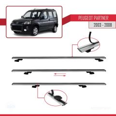 Peugeot Partner 2003-2008 Arası ile uyumlu Basic Model Ara Atkı Tavan Barı GRİ 3 ADET