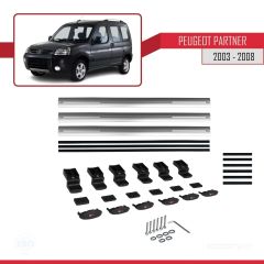 Peugeot Partner 2003-2008 Arası ile uyumlu Basic Model Ara Atkı Tavan Barı GRİ 3 ADET
