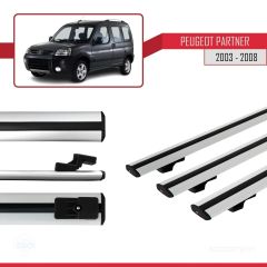 Peugeot Partner 2003-2008 Arası ile uyumlu Basic Model Ara Atkı Tavan Barı GRİ 3 ADET