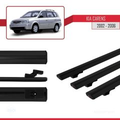 Kia Carens 2002-2006 Arası ile uyumlu Basic Model Ara Atkı Tavan Barı SİYAH 3 ADET