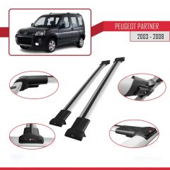 Peugeot Partner 2003-2008 Arası ile uyumlu FLY Model Ara Atkı Tavan Barı GRİ