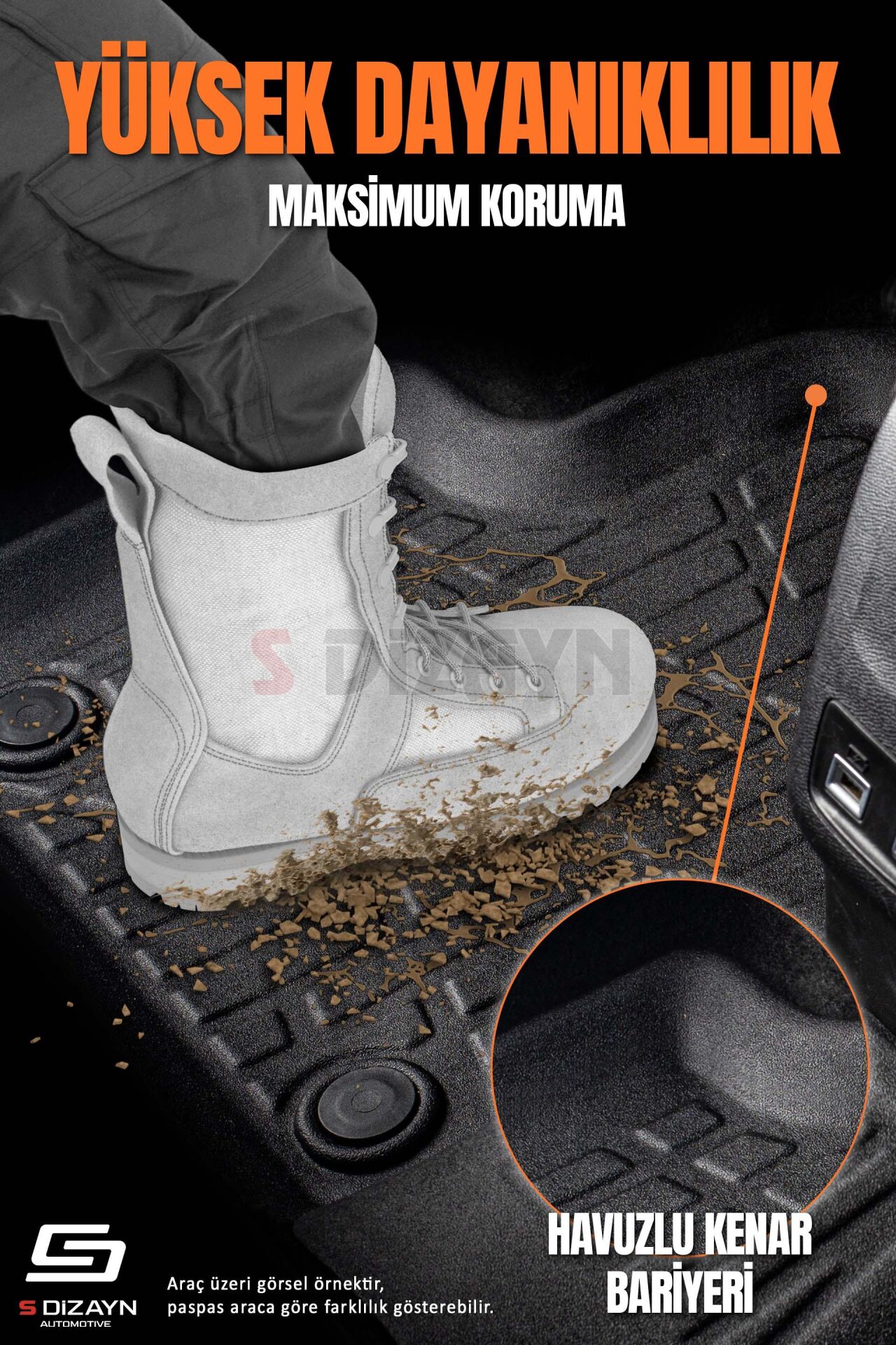 S-Dizayn Skoda Fabıa 3D Pro Havuzlu Paspas 1999-2007 A+ Kalite