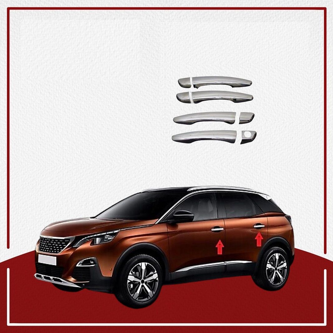 Peugeot 3008 Uyumlu Kapı Kolu -2016 Paslanmaz Çelik Parça
