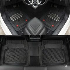 Safir Volkswagen Uyumlu Passat B7 Havuzlu Universal Paspas Krom Karbon Parça