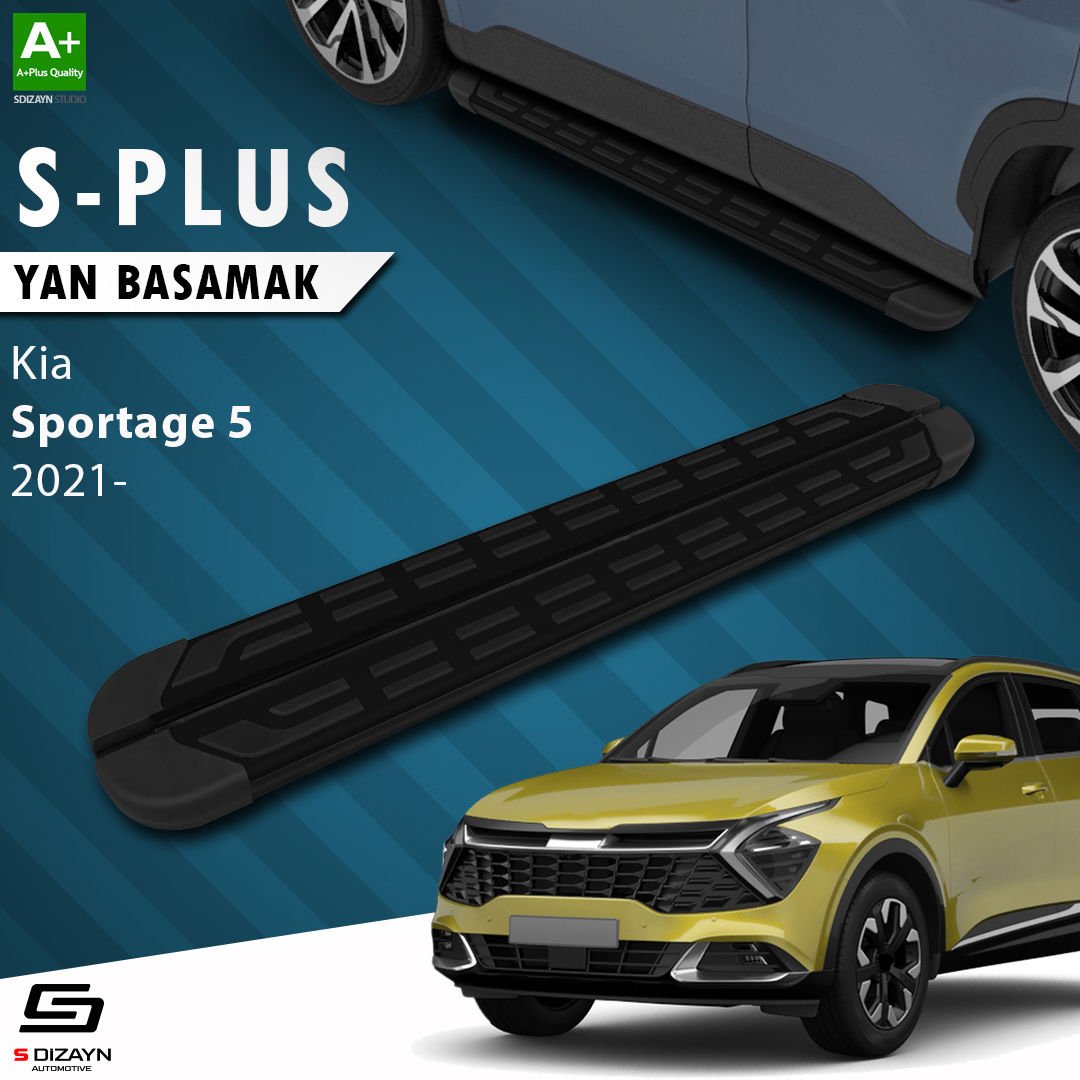 S-Dizayn Kia Sportage 5 S-Plus Siyah Yan Basamak 173 Cm 2021 Üzeri
