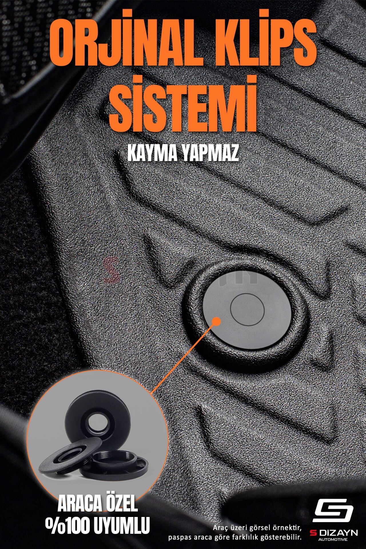 S-Dizayn Hyundai Kona Benzin/Dizel 3D Pro Havuzlu Paspas 2024 Üzeri A+ Kalite