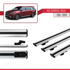 Kia Carnival (KA4) 2021-2023 Arası ile uyumlu Basic Model Ara Atkı Tavan Barı GRİ 3 ADET
