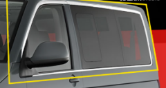 Volkswagen Uyumlu T5 Transporter 2003-2022 Uzun Şase Cam Çerçevesi Paslanmaz Çelik