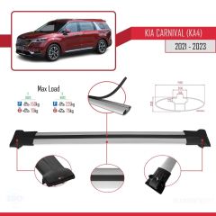 Kia Carnival (KA4) 2021-2023 Arası ile Uyumlu FLY Model Ara Atkı Tavan Barı GRİ