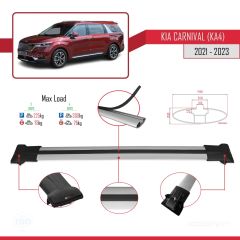 Kia Carnival (KA4) 2021-2023 Arası ile Uyumlu FLY Model Ara Atkı Tavan Barı GRİ 3 ADET BAR