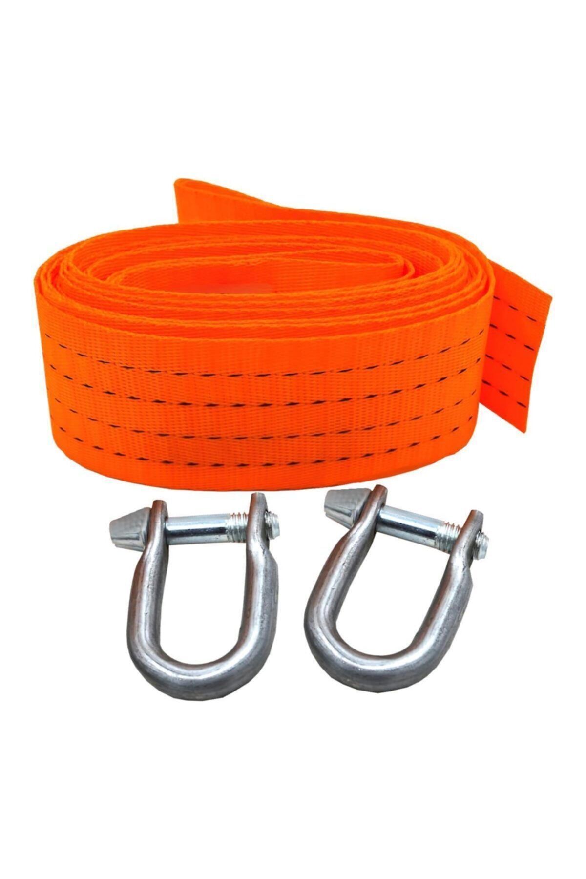 Oto Çekme Halatı Bez Reflektif Turuncu 3 Metre 3 Ton
