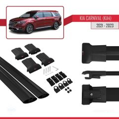 Kia Carnival (KA4) 2021-2023 Arası ile Uyumlu FLY Model Ara Atkı Tavan Barı SİYAH