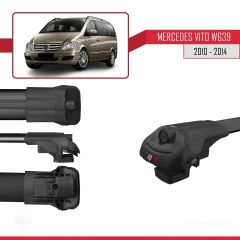 Mercedes Vito (W639) 2010-2014 Arası ile uyumlu ACE-1 Ara Atkı Tavan Barı SİYAH 4 ADET BAR