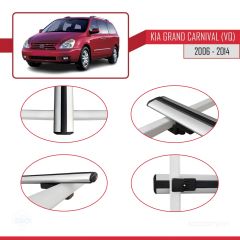 Kia Carnival (VQ) 2006-2014 Arası ile uyumlu Basic Model Ara Atkı Tavan Barı GRİ 3 ADET