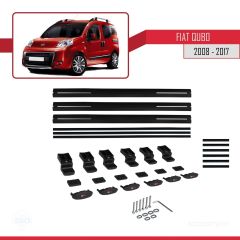 Fiat Qubo 2008-2017 Arası ile uyumlu Basic Model Ara Atkı Tavan Barı SİYAH 3 ADET