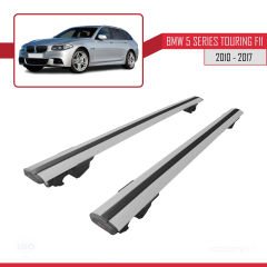 Bmw 5 Series Touring (F11) 2010-2017 Arası ile uyumlu HOOK Model Anahtar Kilitli Ara Atkı Tavan Barı GRİ