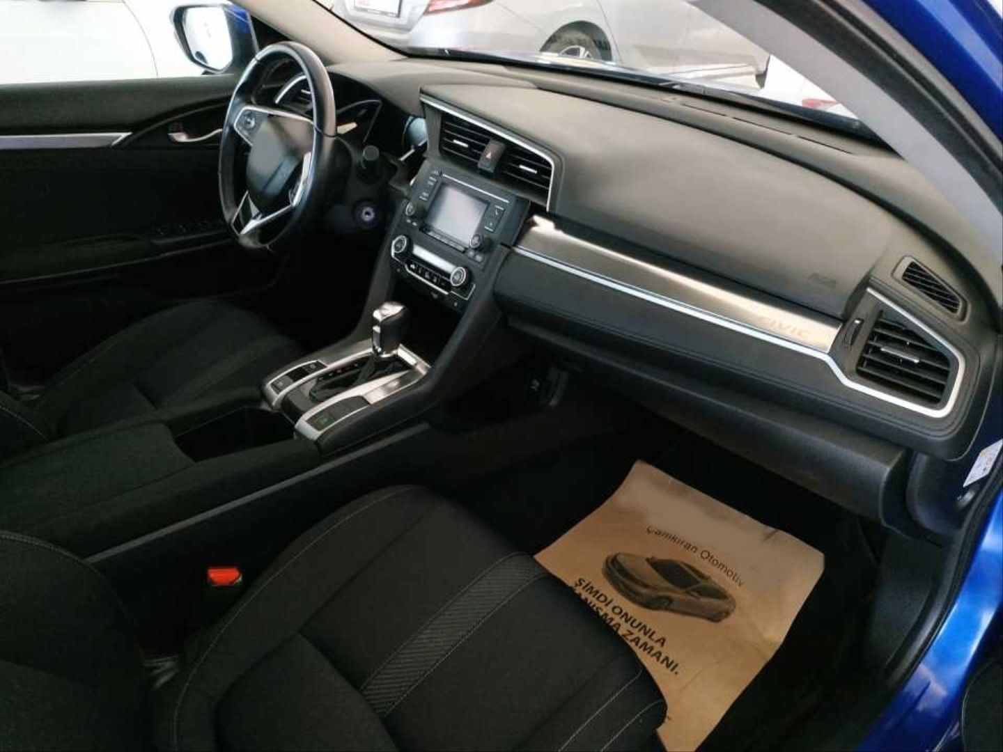 Honda Civic Uyumlu Fc5 2016-2021 İç Konsol Kaplaması 9 Parça - Silver