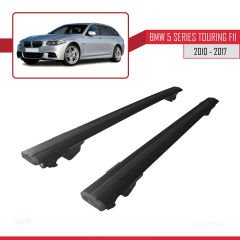 Bmw 5 Series Touring (F11) 2010-2017 Arası ile uyumlu HOOK Model Anahtar Kilitli Ara Atkı Tavan Barı SİYAH